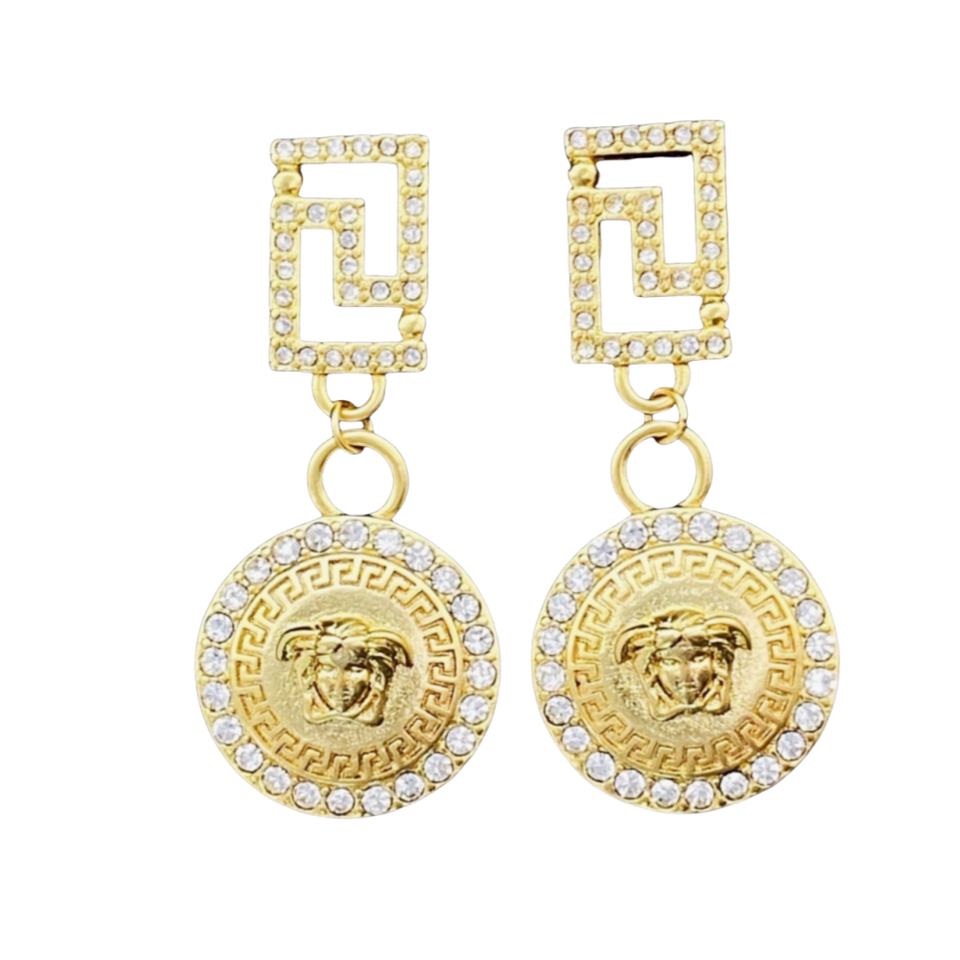 VSE064 Versace Grecamania drop earrings - ccjewelryacc