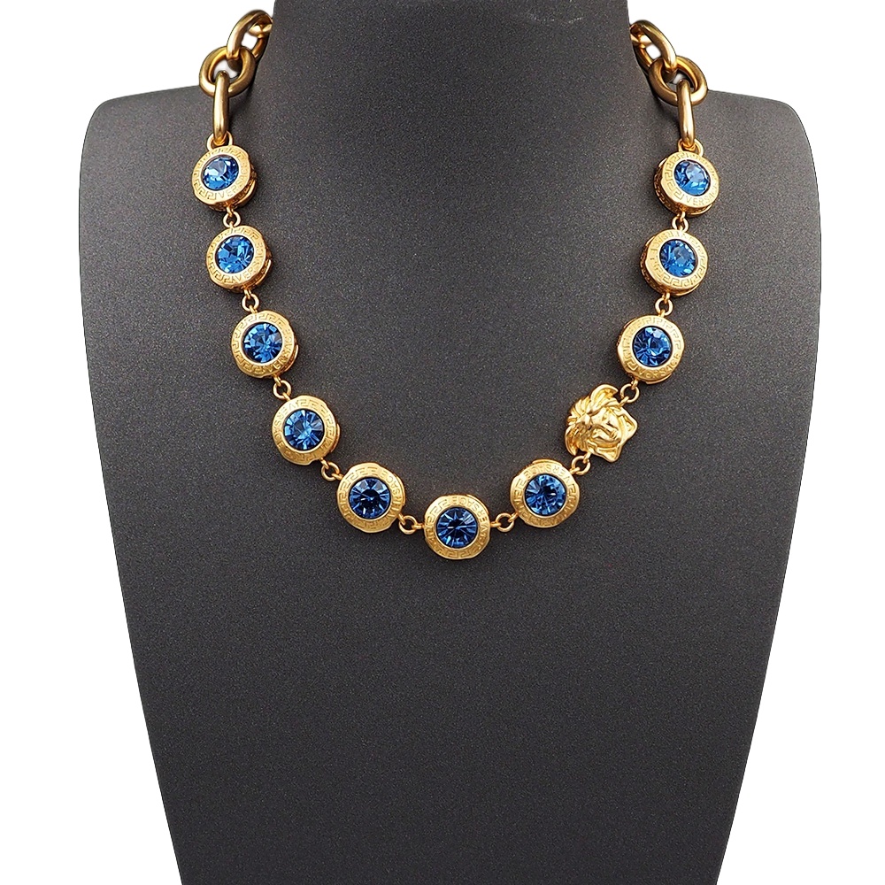 VSN025 Versace diamond tennis choker necklace and bracelet - ccjewelryacc