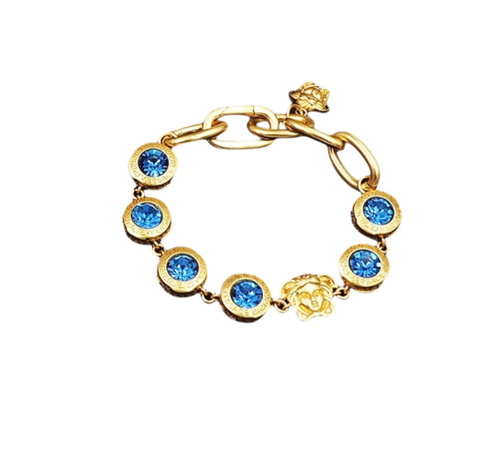 VSN025 Versace diamond tennis choker necklace and bracelet - ccjewelryacc