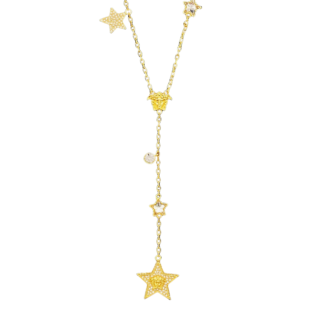 VSN027 versace star long sweater chain necklace - ccjewelryacc