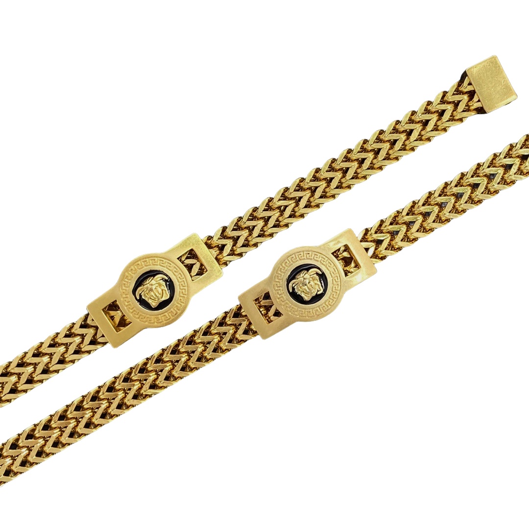 VSN051 Medusa Choker necklace gold bracelet - ccjewelryacc
