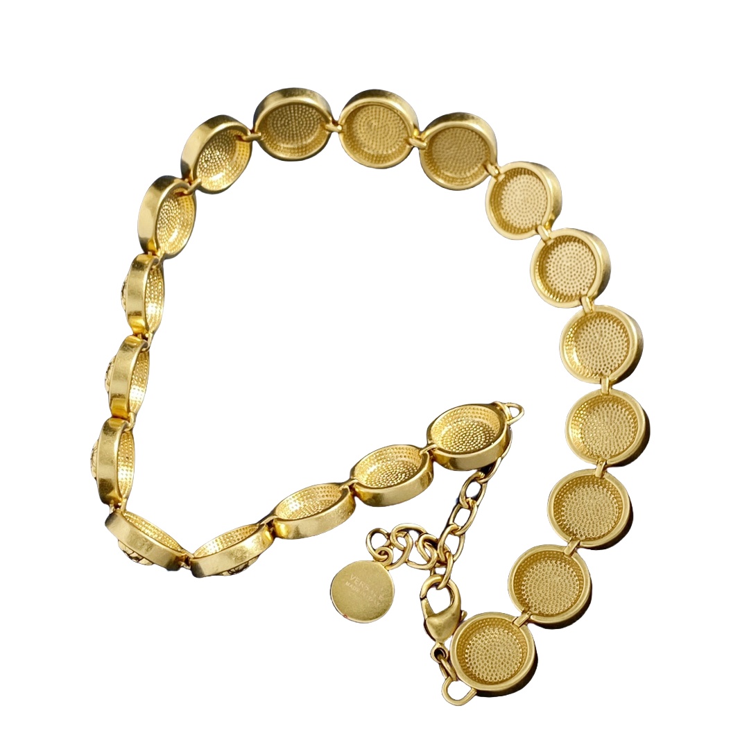 VSN012 Versace 20 medusa gold chain necklace - ccjewelryacc