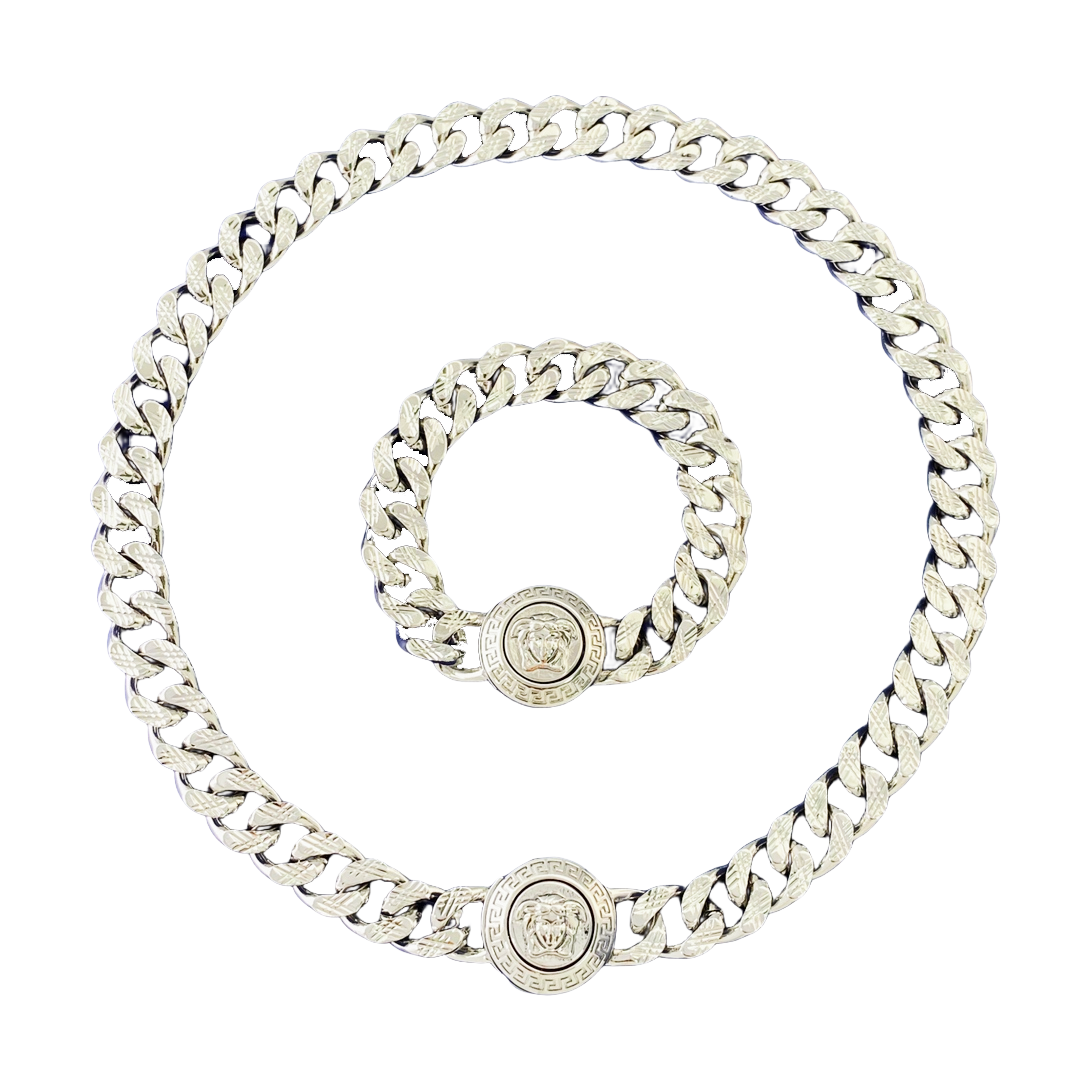 VSN028 Versace choker necklace and bracelet - ccjewelryacc