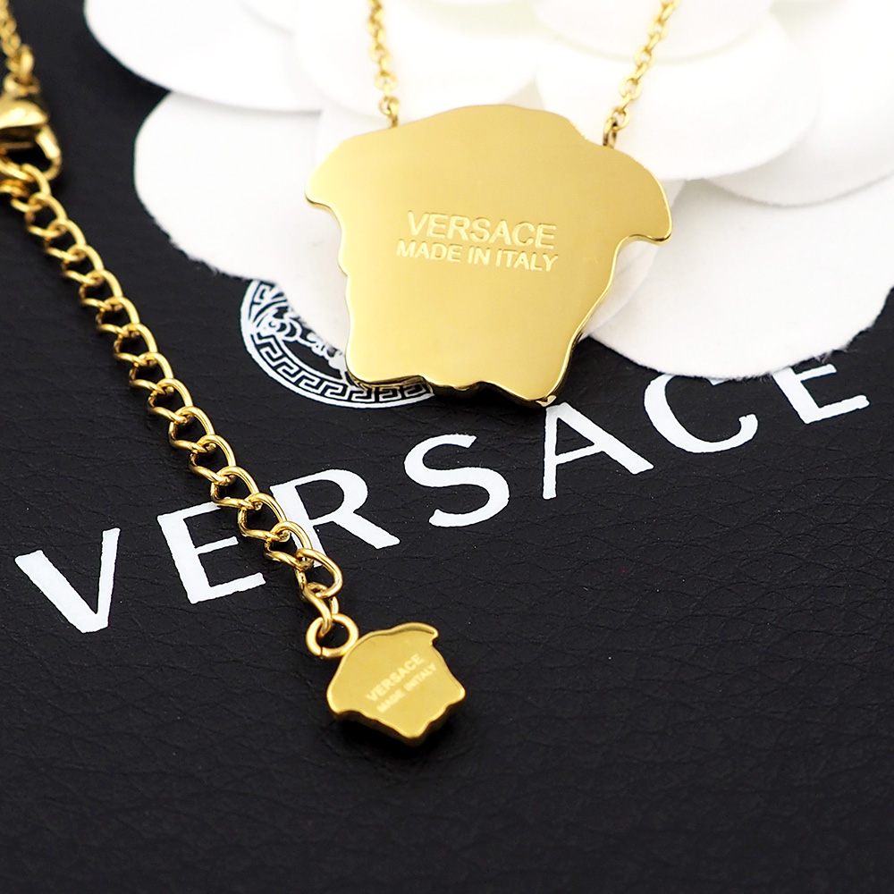 VSN031 versace gold medusa pendant necklace - ccjewelryacc