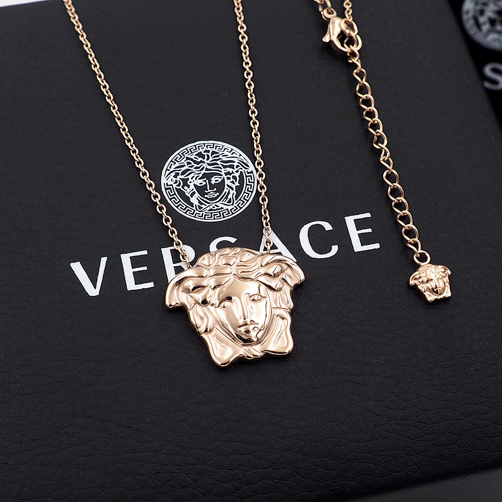 VSN031 versace gold medusa pendant necklace - ccjewelryacc