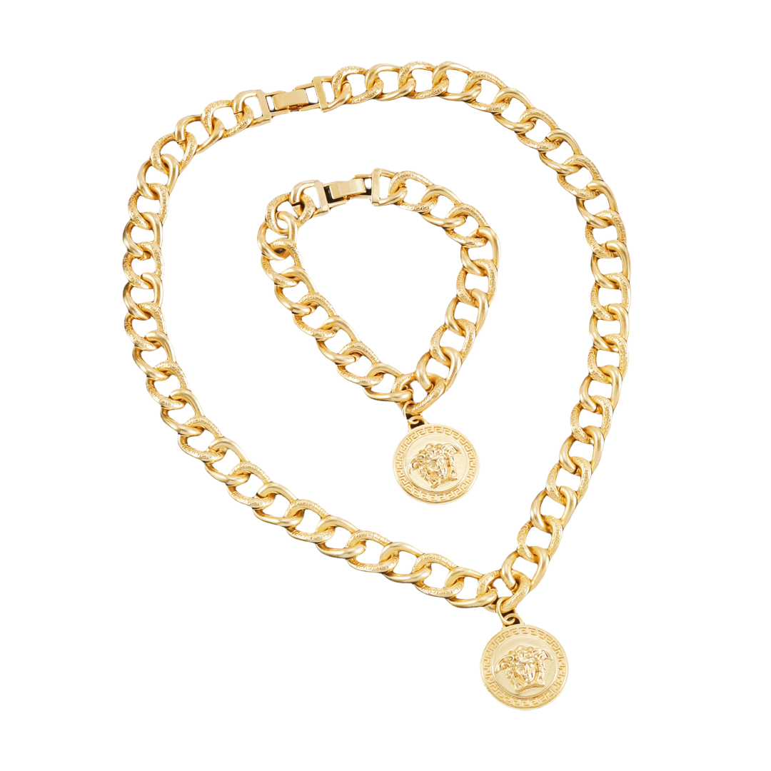 VSN033 Versace medusa chunky chain necklace - ccjewelryacc