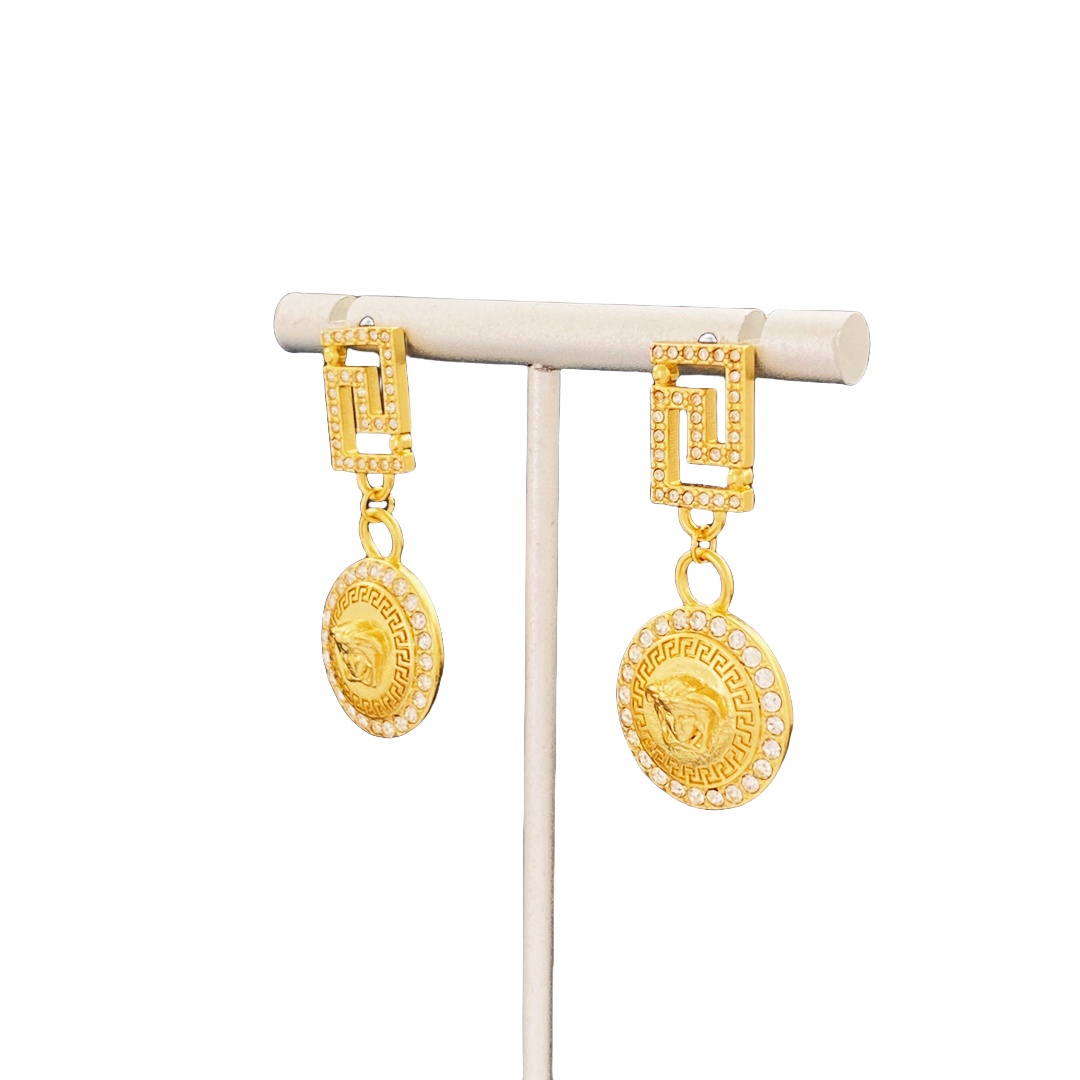VSE064 Versace Grecamania drop earrings - ccjewelryacc