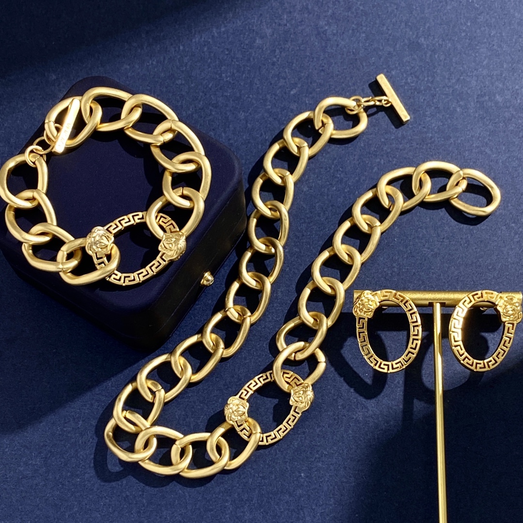 VSN055 Versace medusa chunky chain necklace - ccjewelryacc