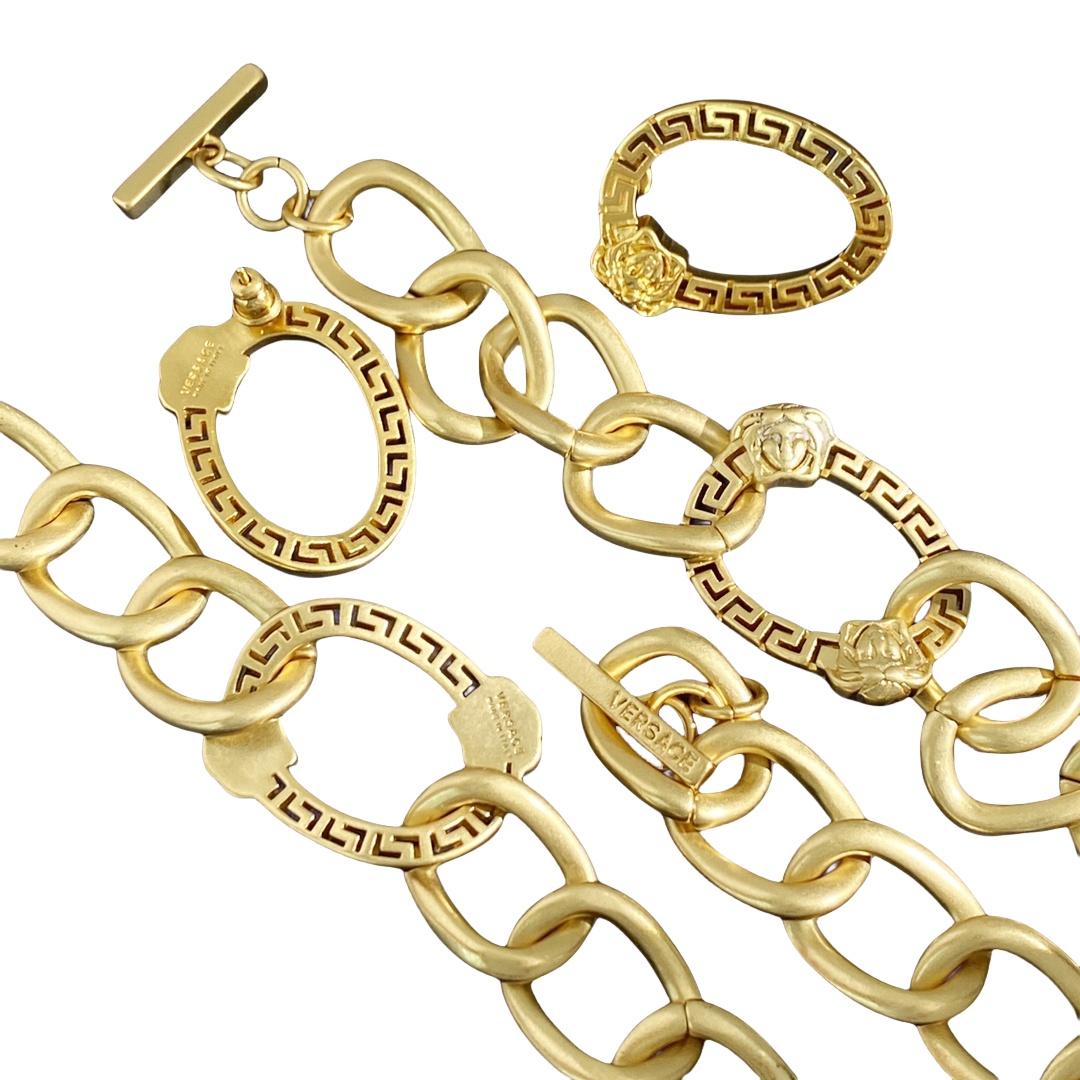 VSN055 Versace medusa chunky chain necklace - ccjewelryacc