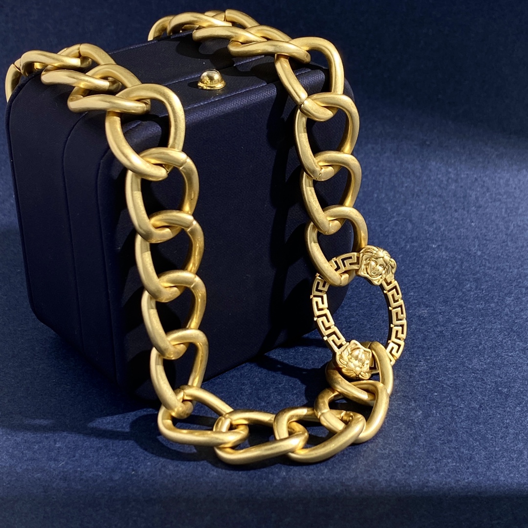 VSN055 Versace medusa chunky chain necklace - ccjewelryacc