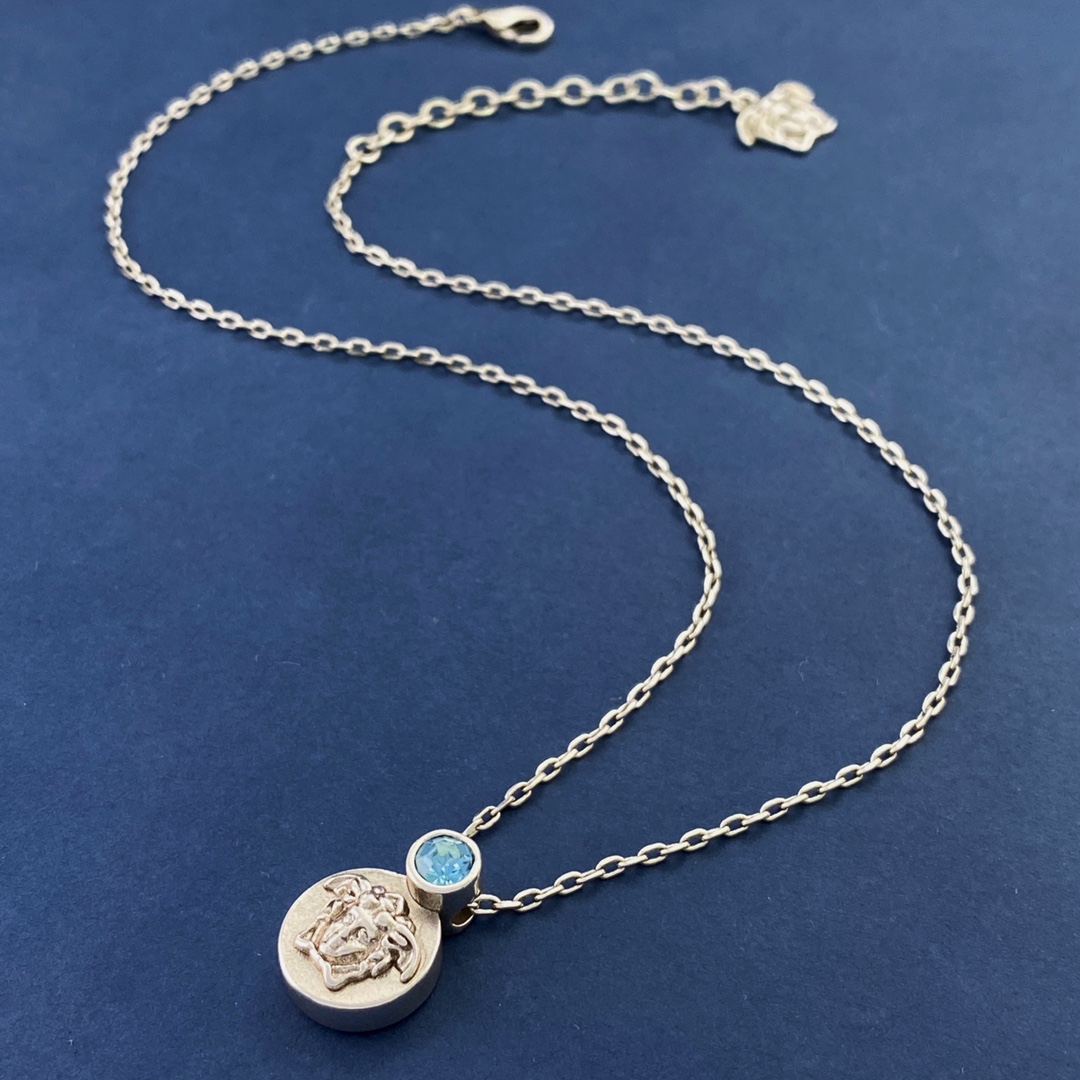 VSN066 Versace medusa necklace silver - ccjewelryacc