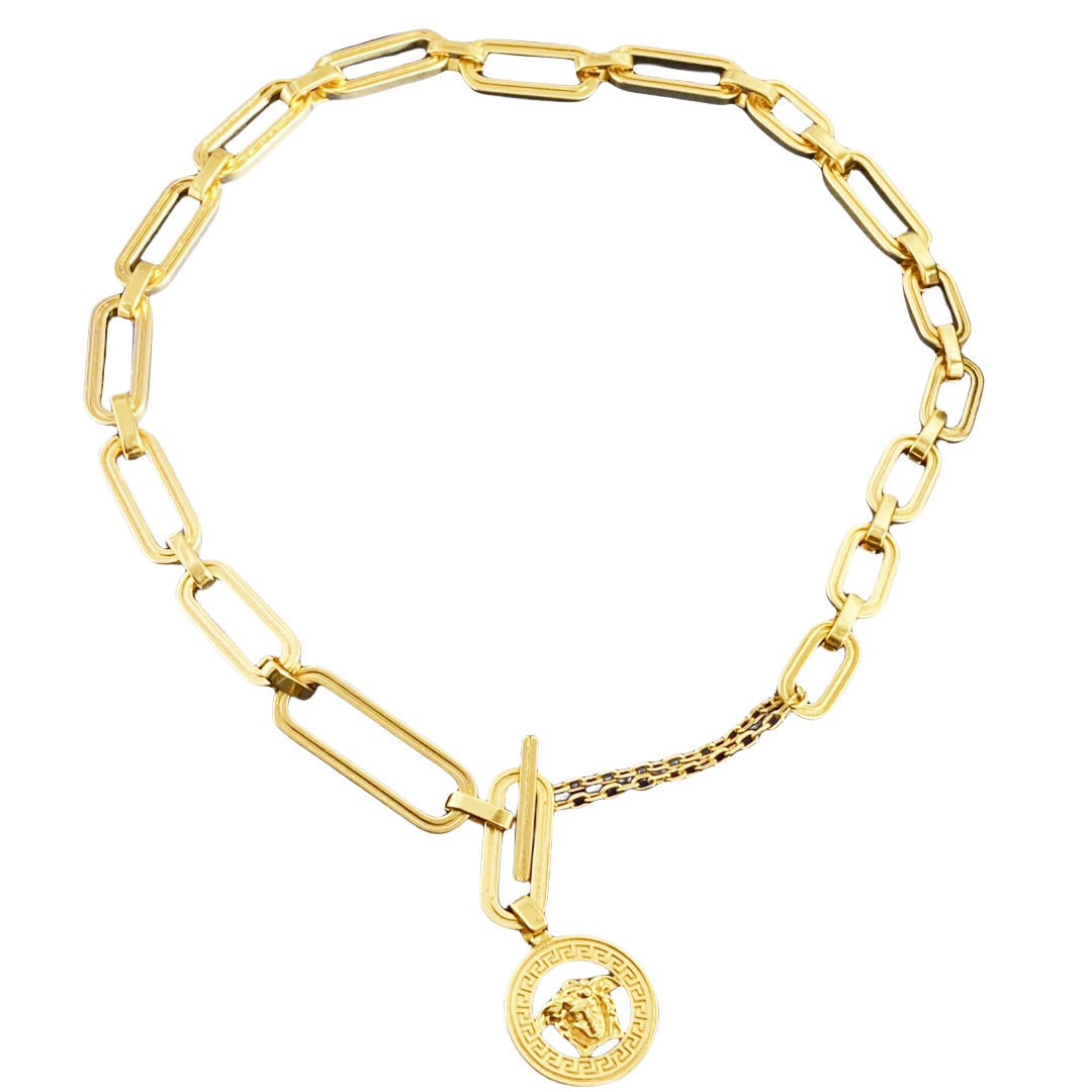 VSN080 Versace Paper clip choker necklace - ccjewelryacc