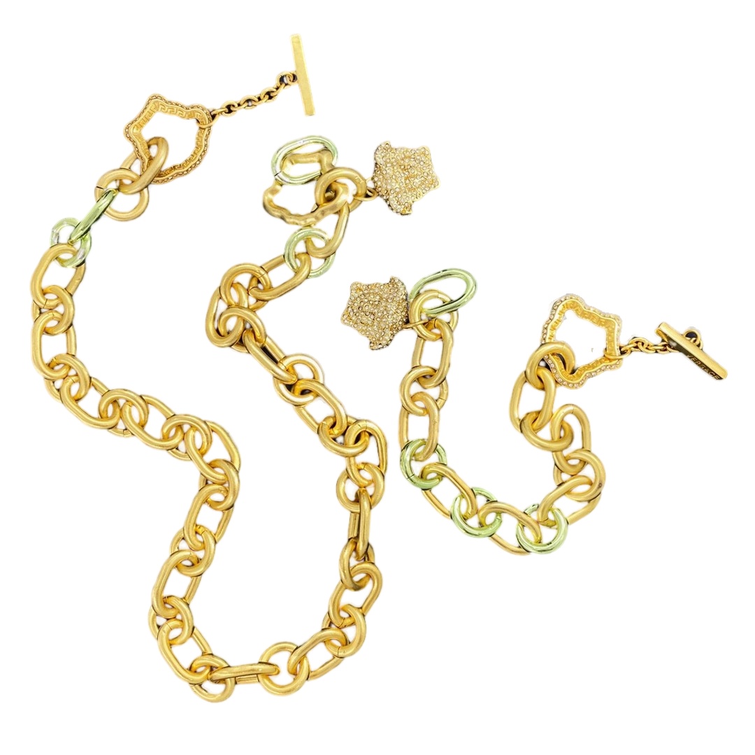 VSN007 Versace chunky choker necklace and bracelet for women - ccjewelryacc