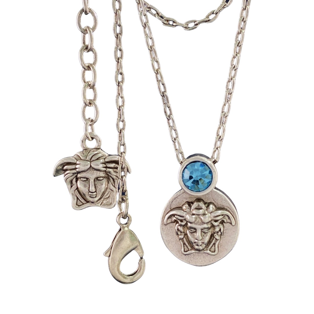 VSN066 Versace medusa necklace silver - ccjewelryacc