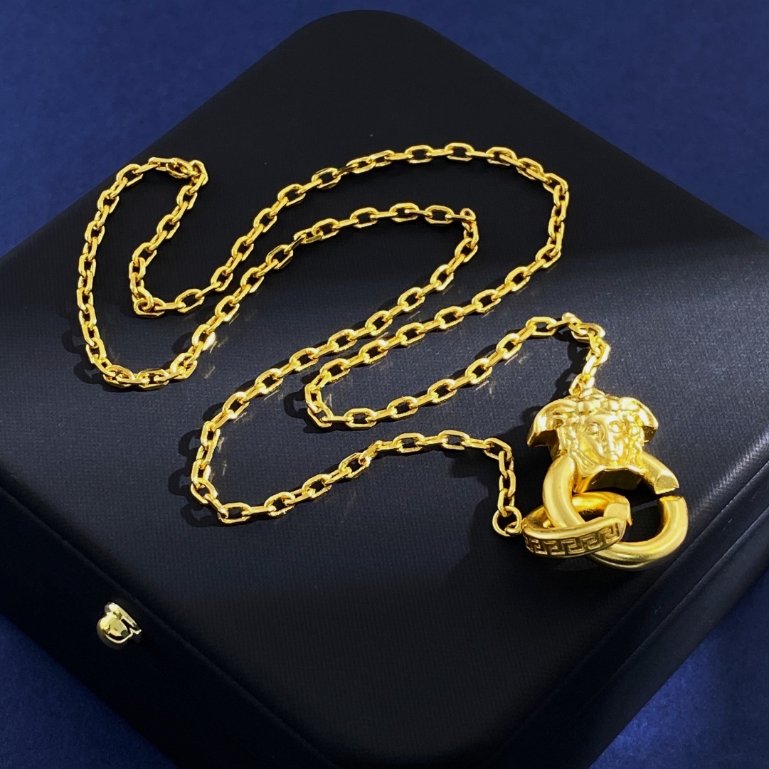 VSN073 Versace medusa necklace - ccjewelryacc