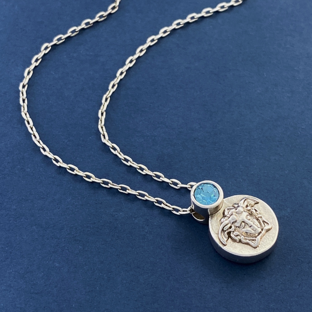 VSN066 Versace medusa necklace silver - ccjewelryacc