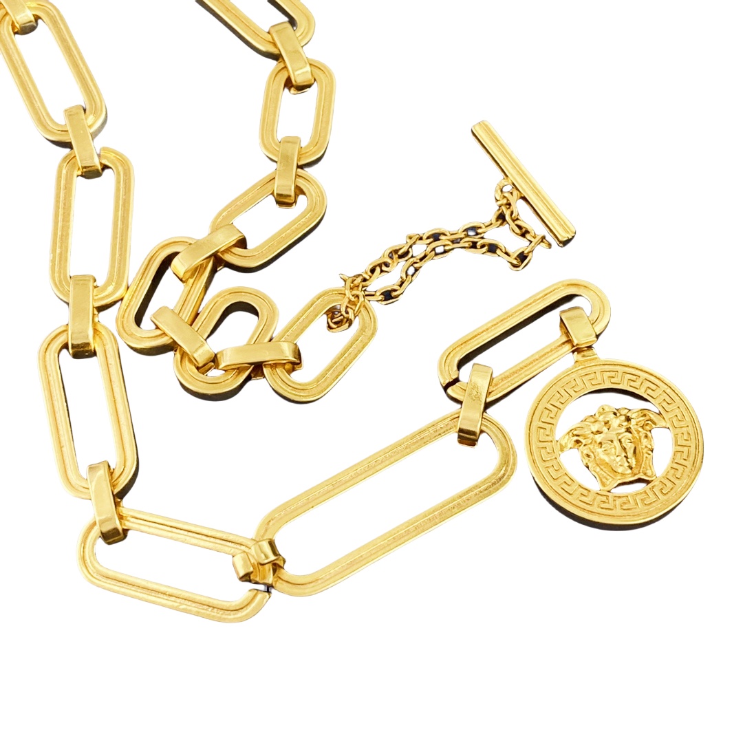 VSN080 Versace Paper clip choker necklace - ccjewelryacc
