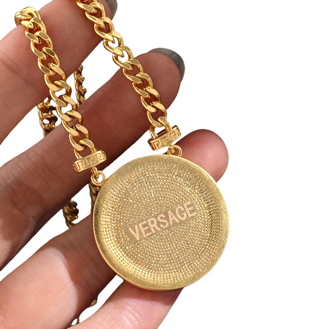 VSN059 versace enamel medusa necklace - ccjewelryacc