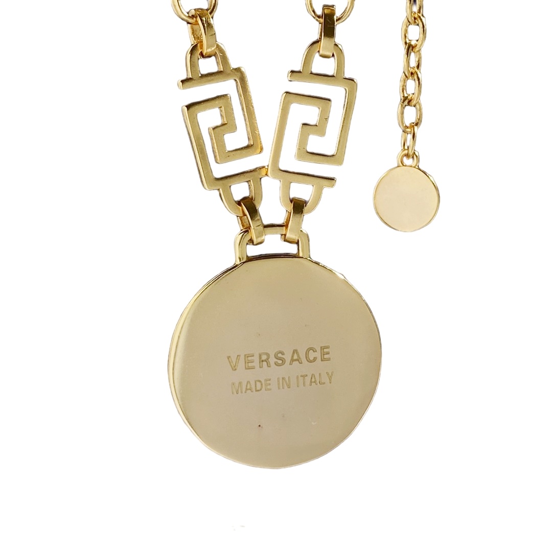 VSN076 Versace grecamania medusa pendant necklace - ccjewelryacc