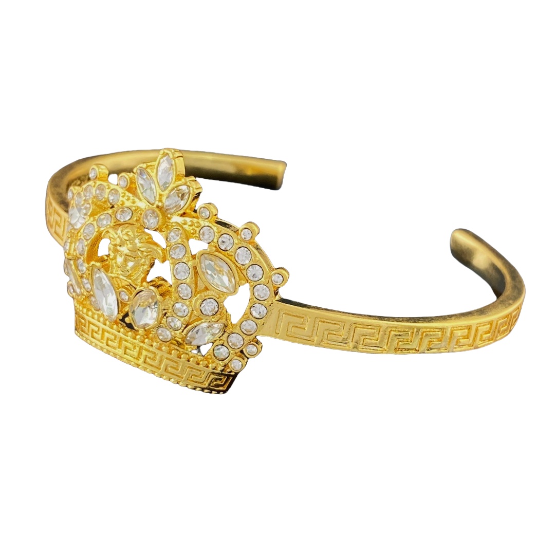 VSN075 Versace crystal crown necklace and bracelet - ccjewelryacc