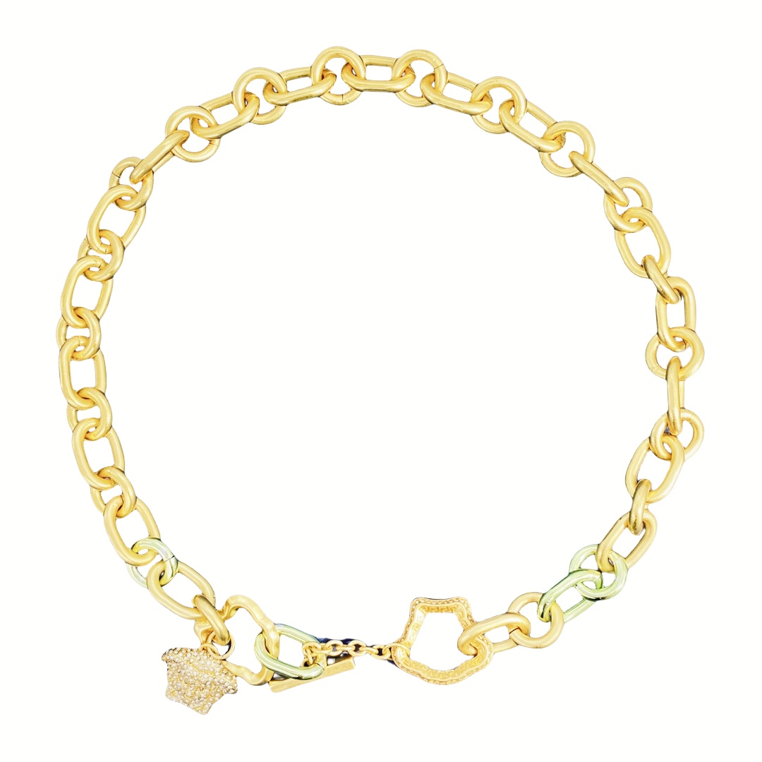VSN007 Versace chunky choker necklace and bracelet for women - ccjewelryacc