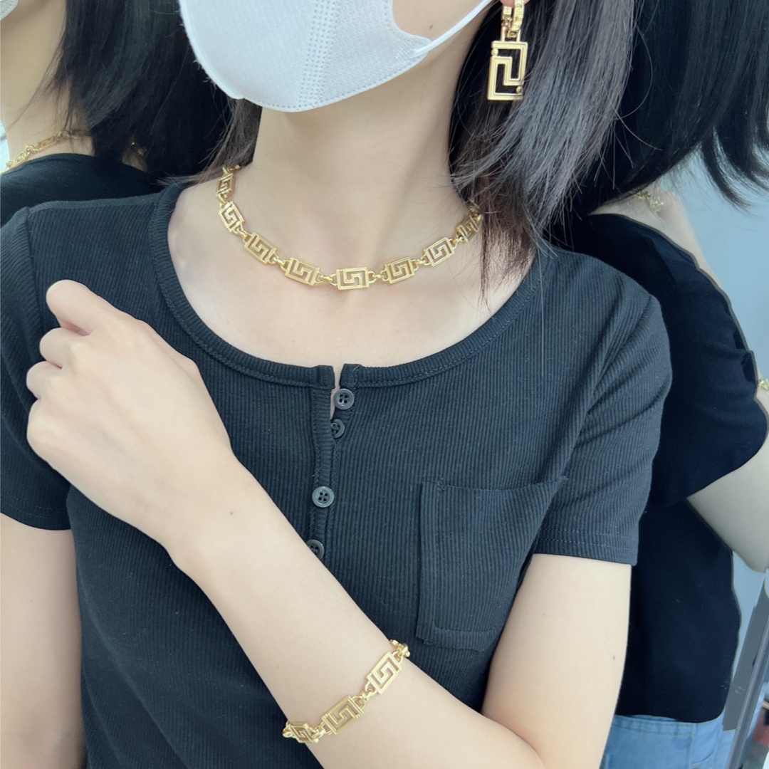 VSN081 Versace Grecamania Choker necklace - ccjewelryacc