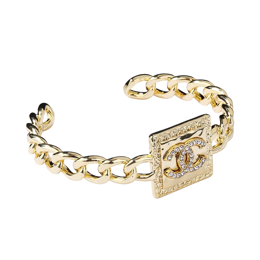 CCS149 Metal cc logo bangle bracelet - ccjewelryacc