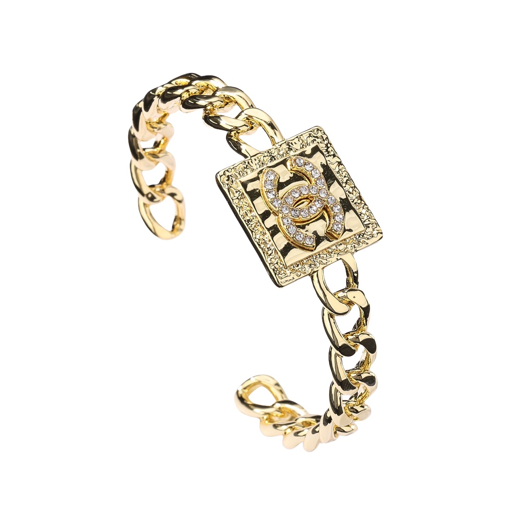 CCS149 Metal cc logo bangle bracelet - ccjewelryacc