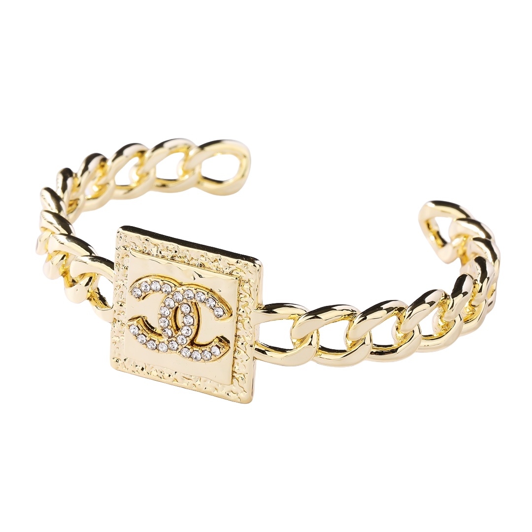 CCS149 Metal cc logo bangle bracelet - ccjewelryacc