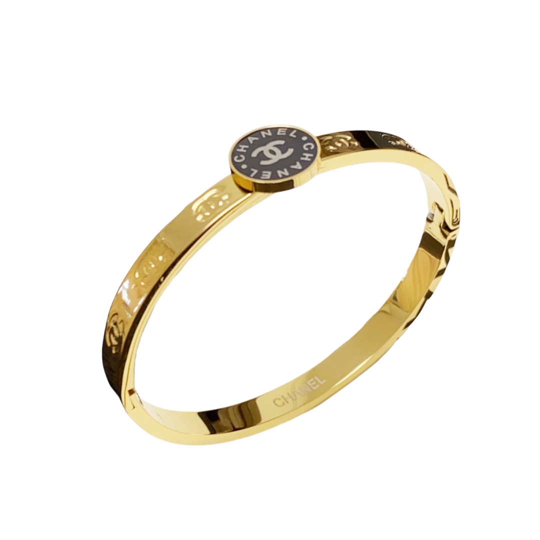 CCS170 Metal cc logo bangle bracelet - ccjewelryacc