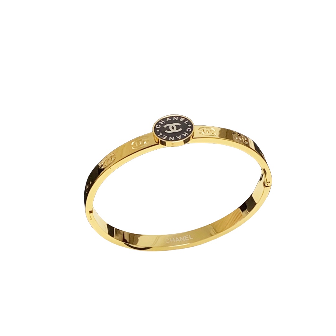 CCS170 Metal cc logo bangle bracelet - ccjewelryacc