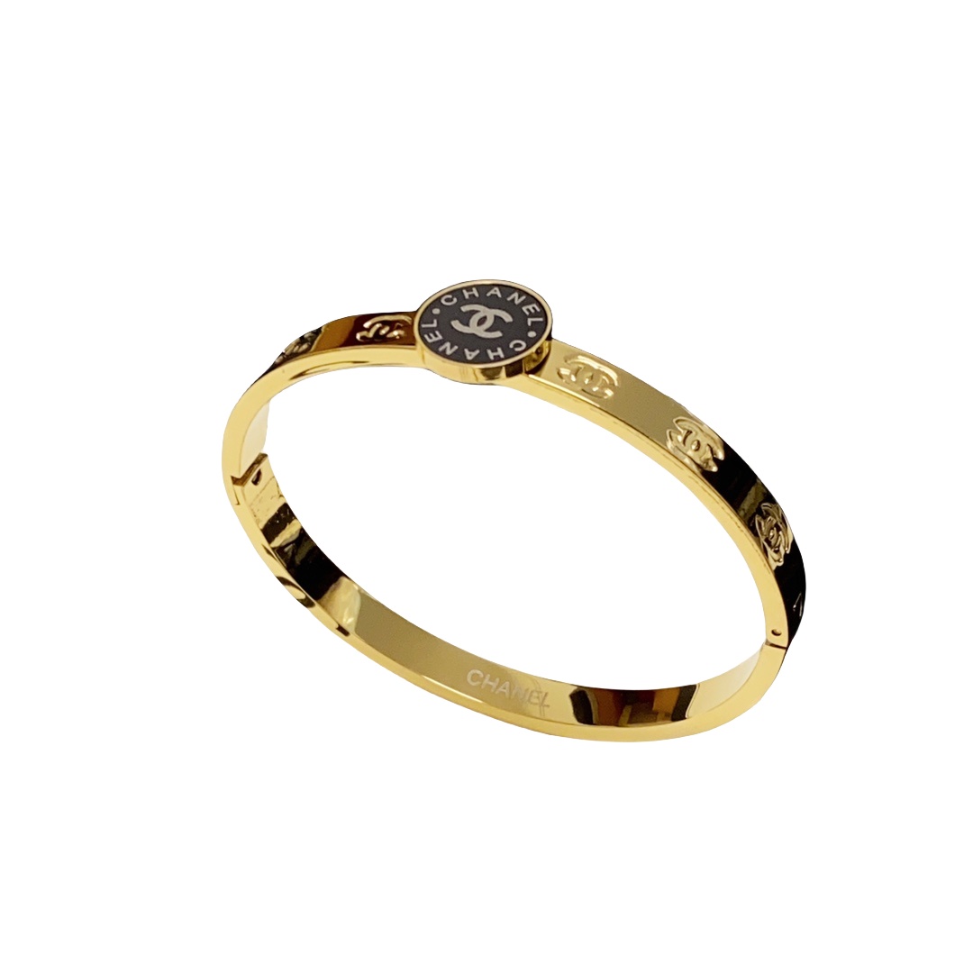 CCS170 Metal cc logo bangle bracelet - ccjewelryacc