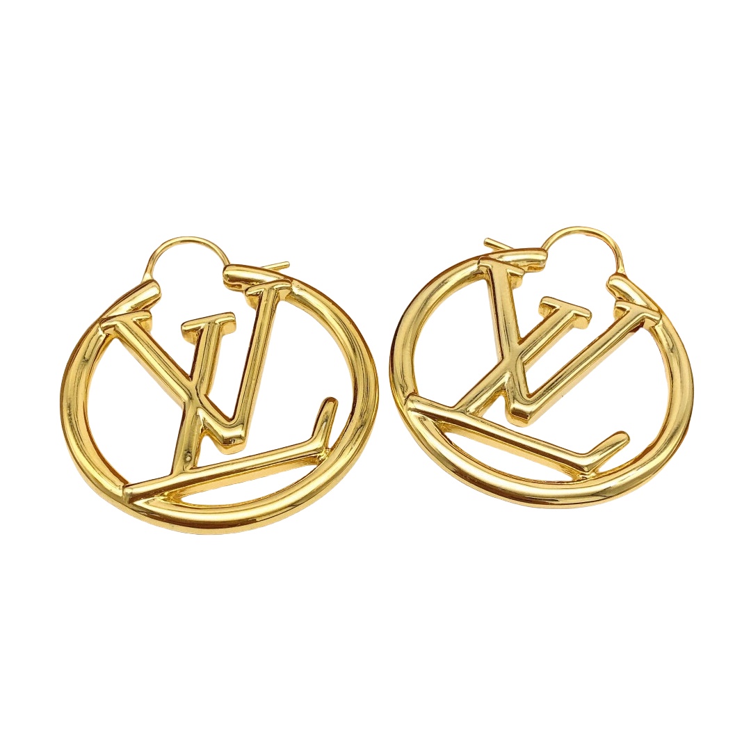 LVE060A Metal Louise PM Earrings S,M,L - ccjewelryacc