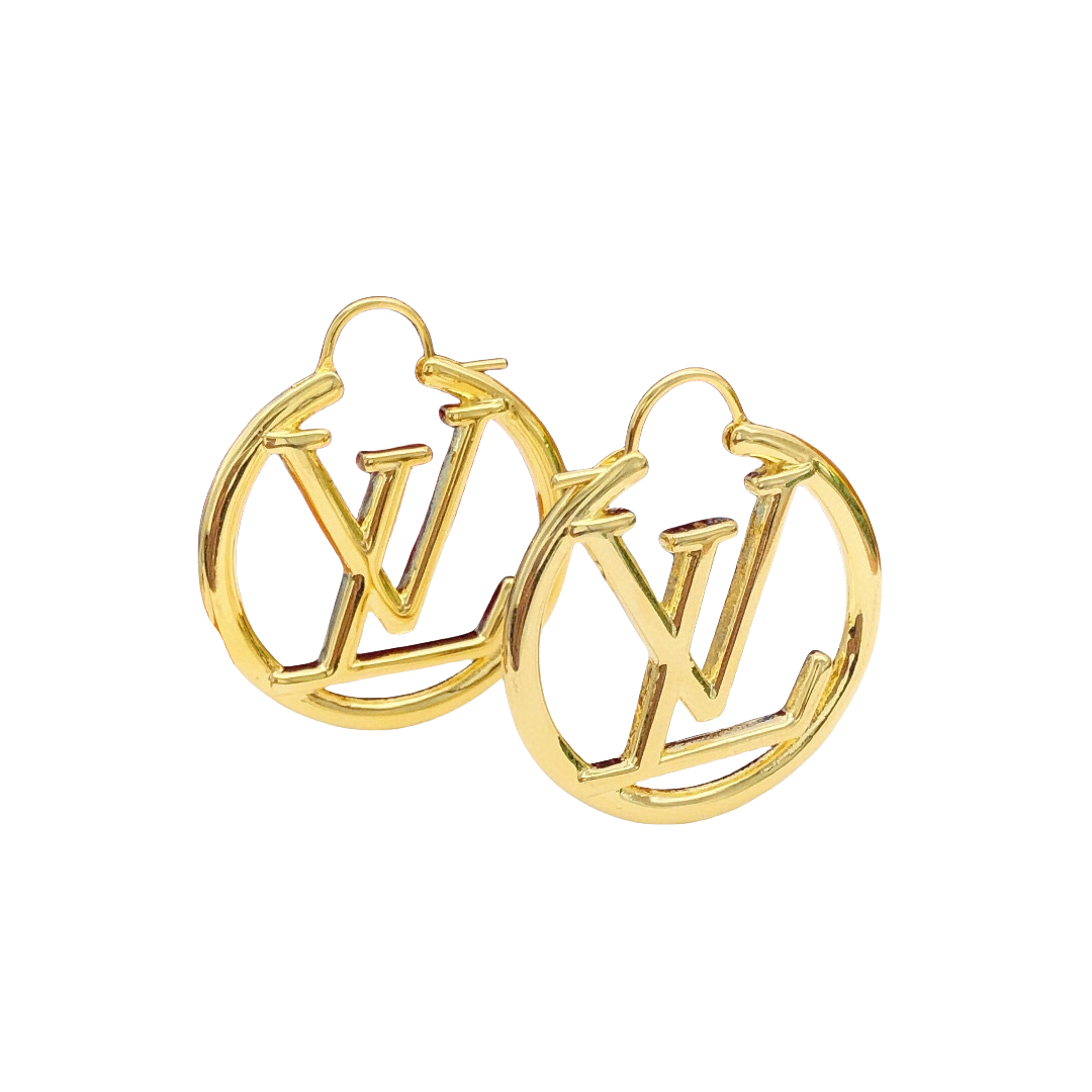 LVE060A Metal Louise PM Earrings S,M,L - ccjewelryacc