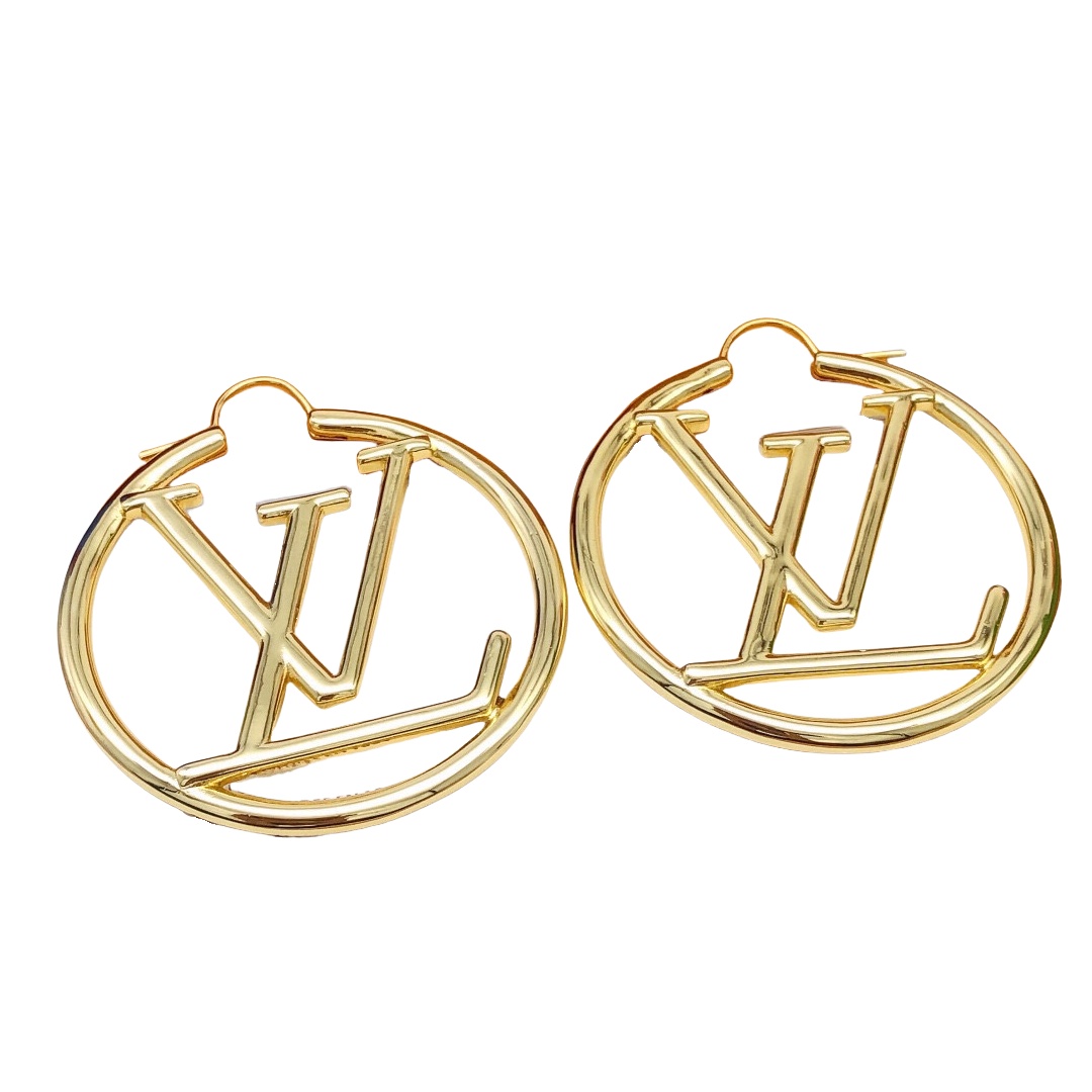 LVE060A Metal Louise PM Earrings S,M,L - ccjewelryacc