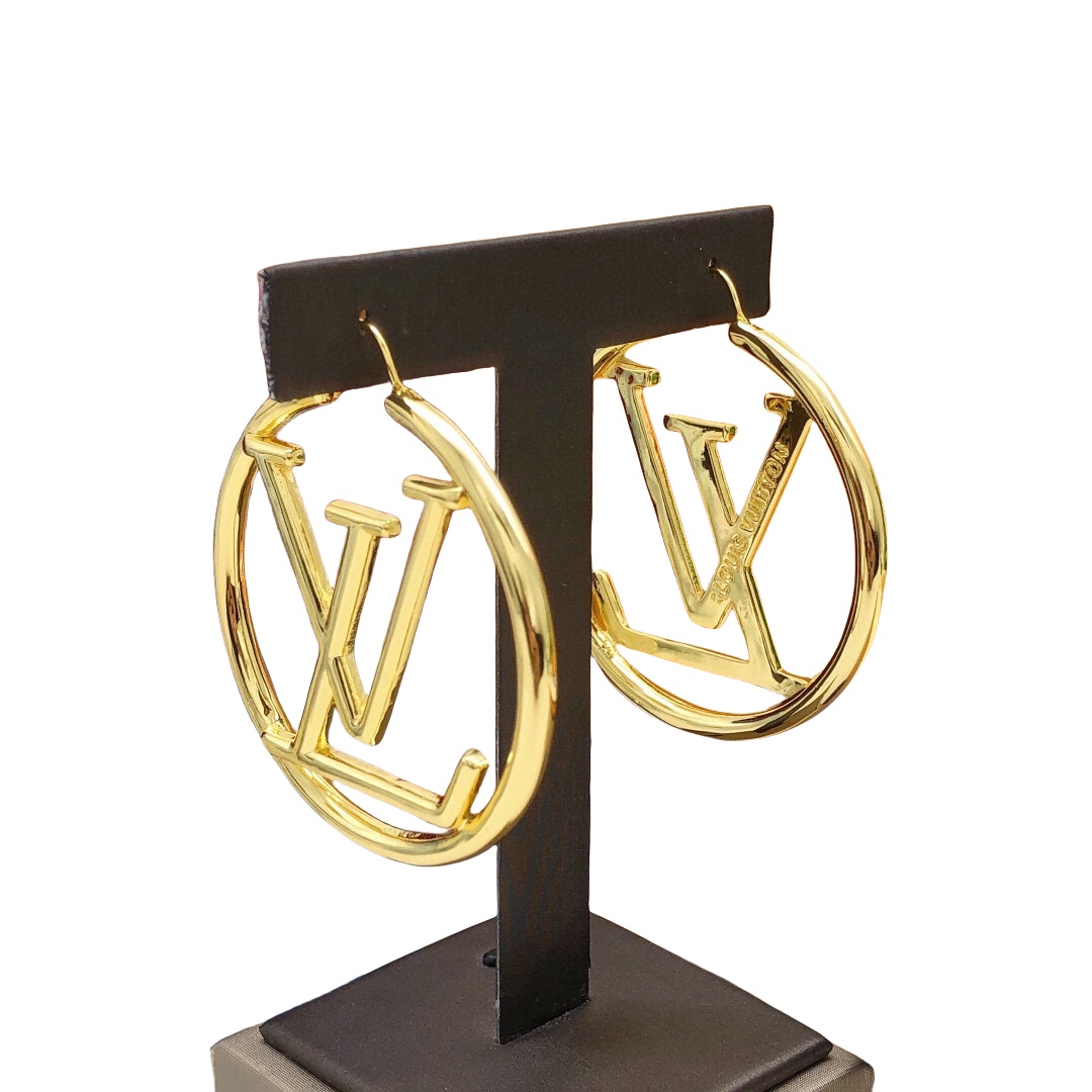 LVE060A Metal Louise PM Earrings S,M,L - ccjewelryacc