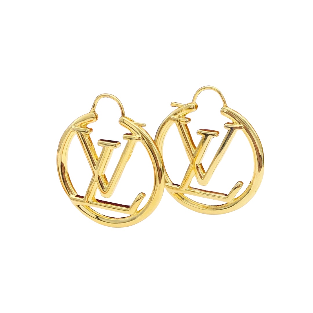 LVE060A Metal Louise PM Earrings S,M,L - ccjewelryacc