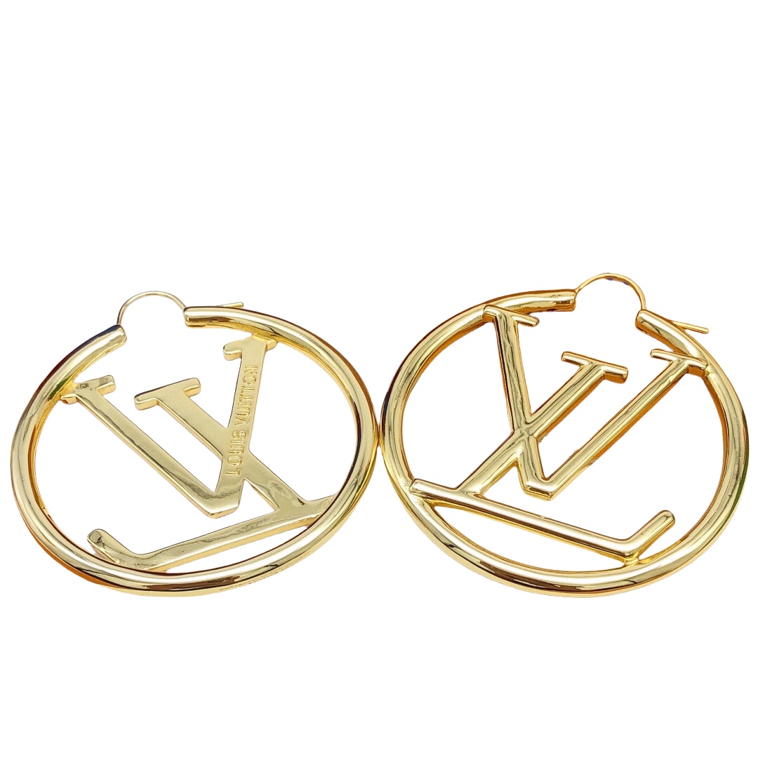 LVE060A Metal Louise PM Earrings S,M,L - ccjewelryacc