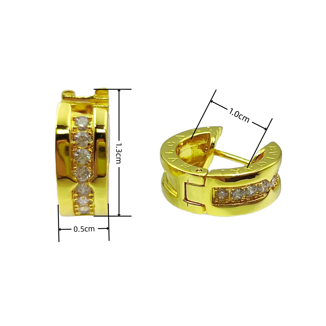 BGE014 Diamond B zero earrings - ccjewelryacc