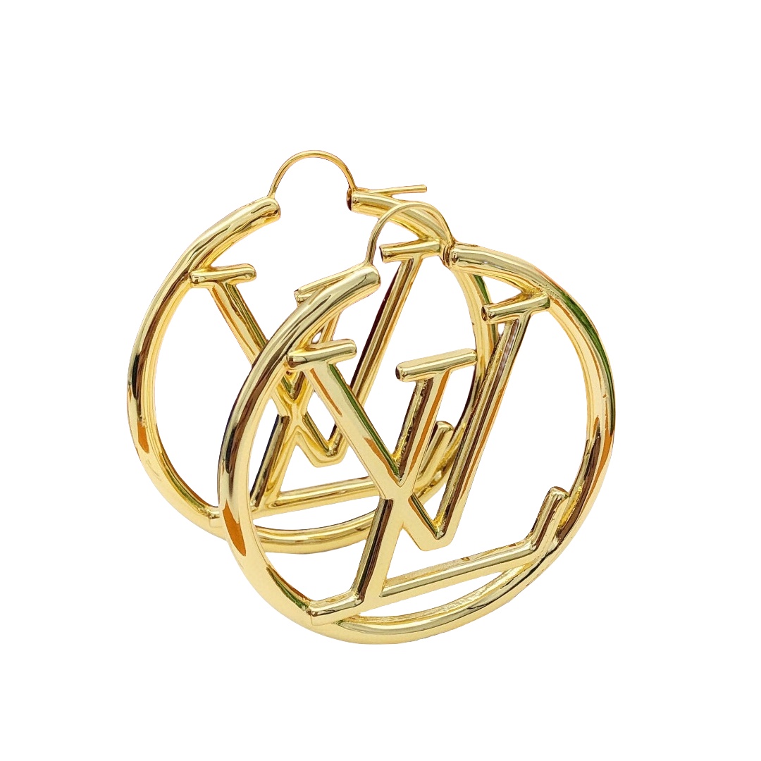 LVE060A Metal Louise PM Earrings S,M,L - ccjewelryacc