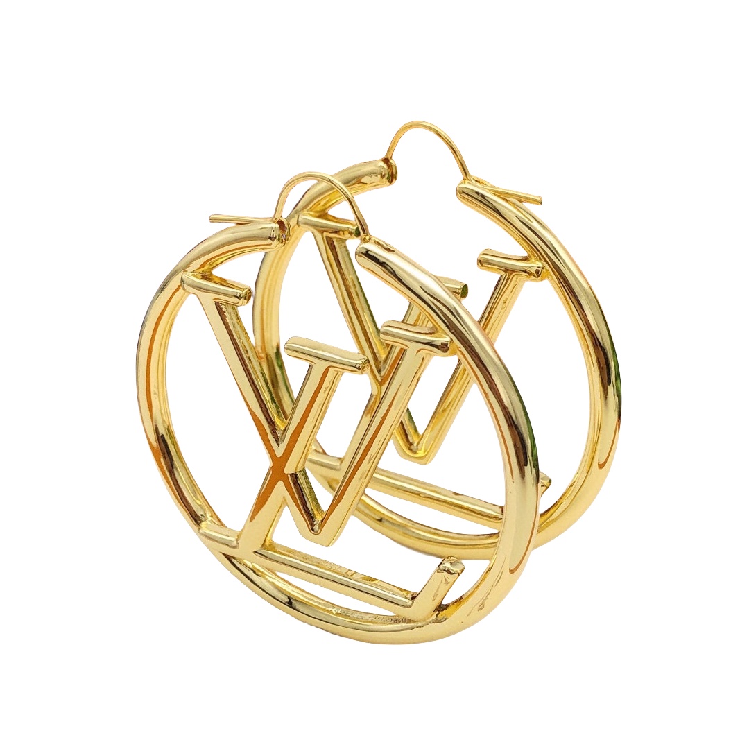 LVE060A Metal Louise PM Earrings S,M,L - ccjewelryacc