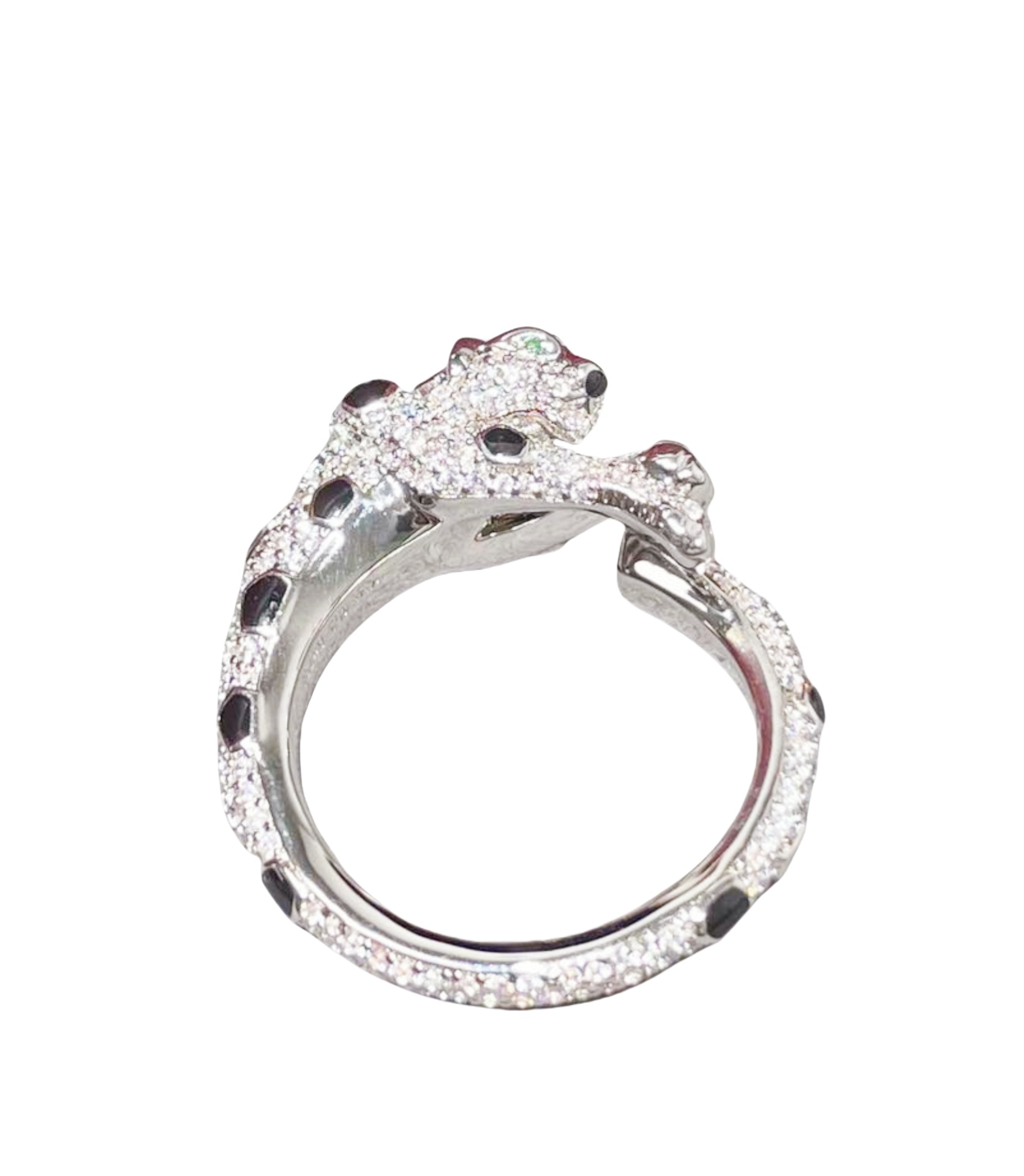 CTRV006 18K PANTHÈRE WHITE GOLD DE CARTIER RING - ccfashionjewelry