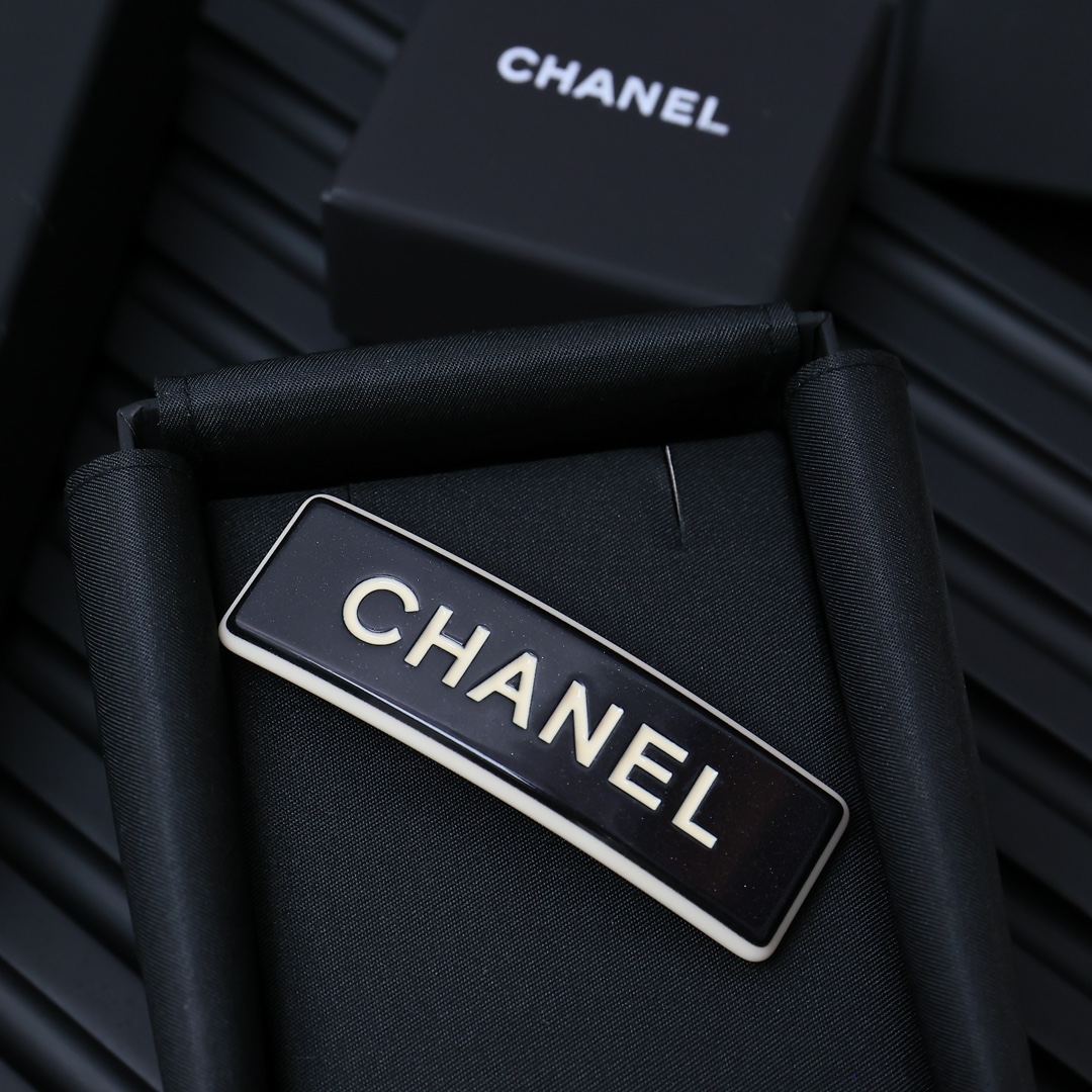 CCH050 Black Acrylic with letters Hair clip Hair Jewelry hair accessories - ccjewelryacc