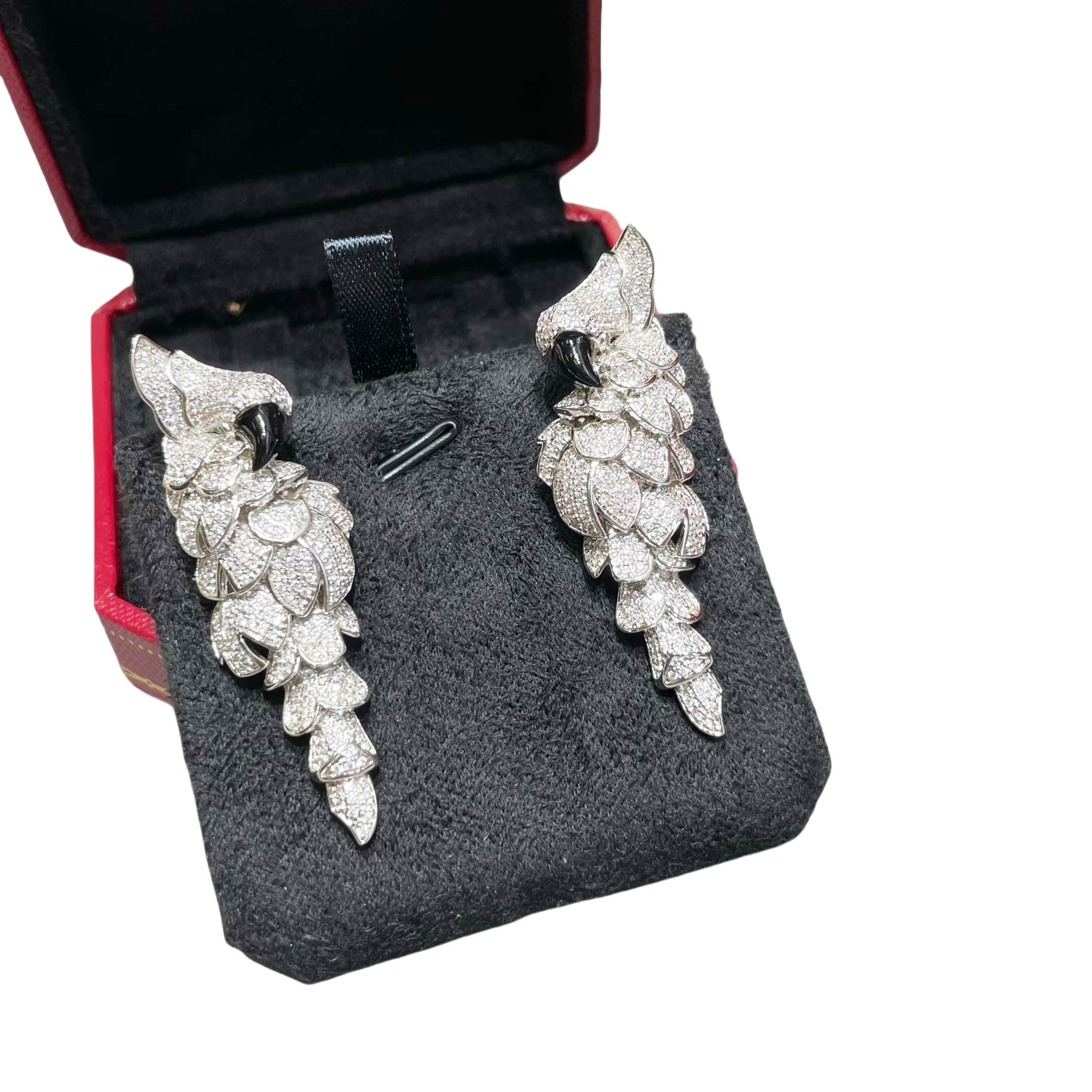 CTEV011 18K White Gold LES OISEAUX LIBERES EARRINGS - ccjewelryacc