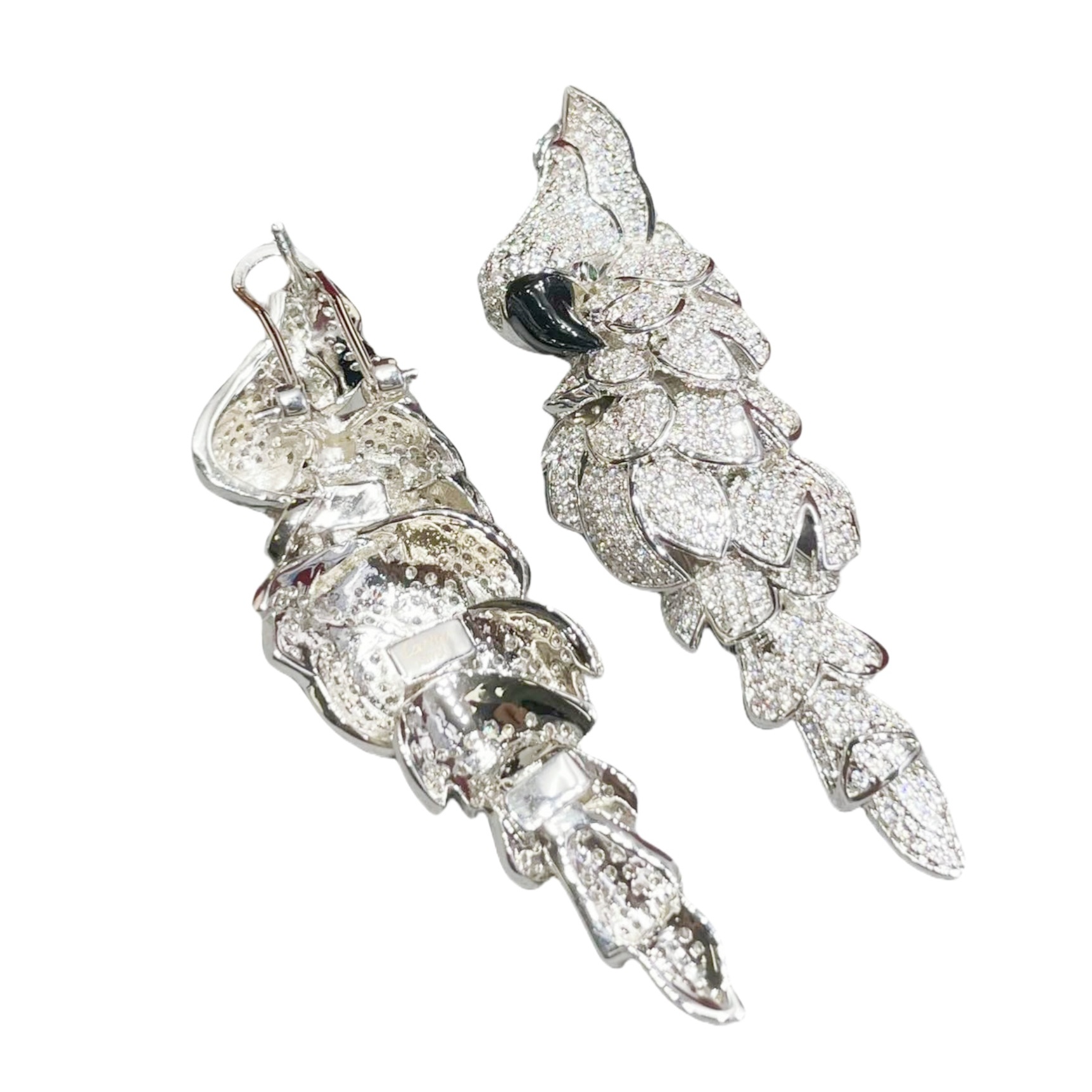CTEV011 18K White Gold LES OISEAUX LIBERES EARRINGS - ccjewelryacc