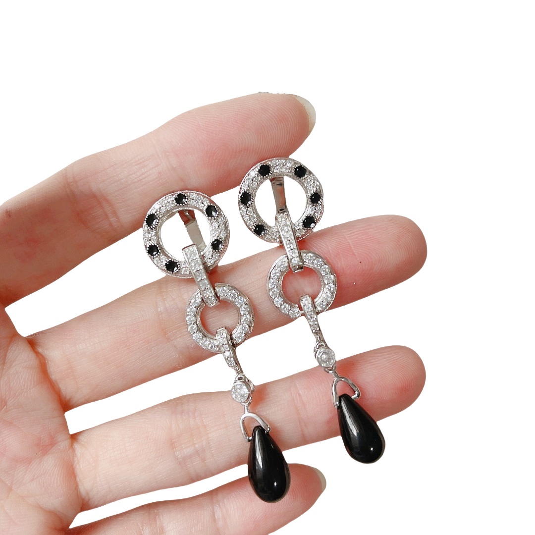 CTEV013 18k White Gold PANTHÈRE DE CARTIER EARRINGS Clip - ccjewelryacc