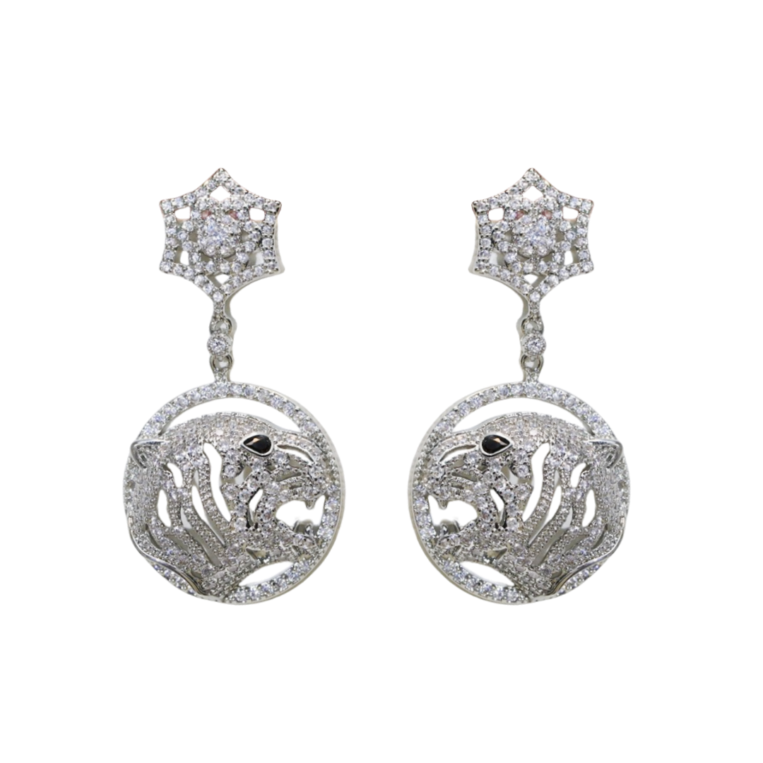 CTEV008 18K White Gold PANTHÈRE DE CARTIER EARRINGS - ccjewelryacc