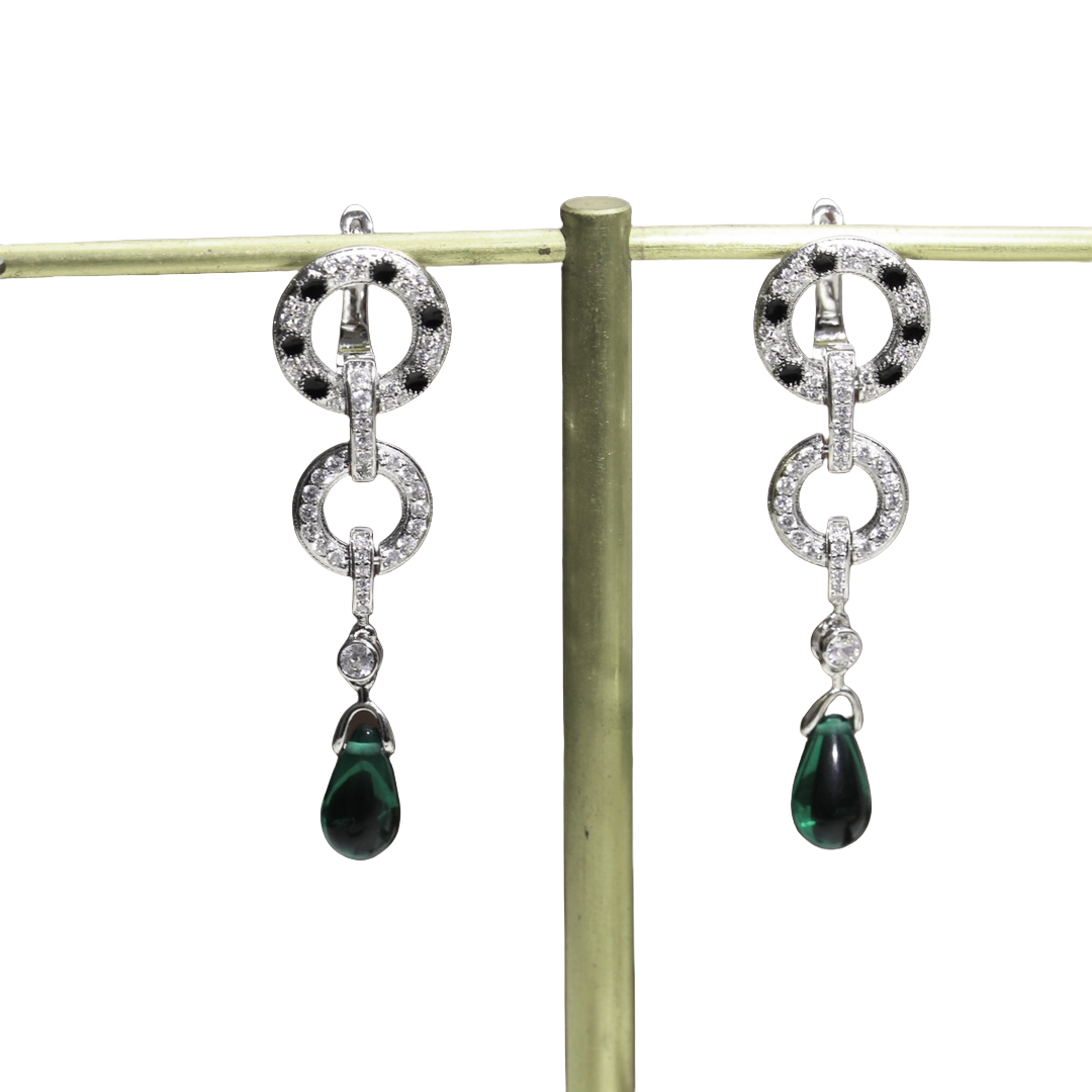 CTEV013 18k White Gold PANTHÈRE DE CARTIER EARRINGS Clip - ccjewelryacc