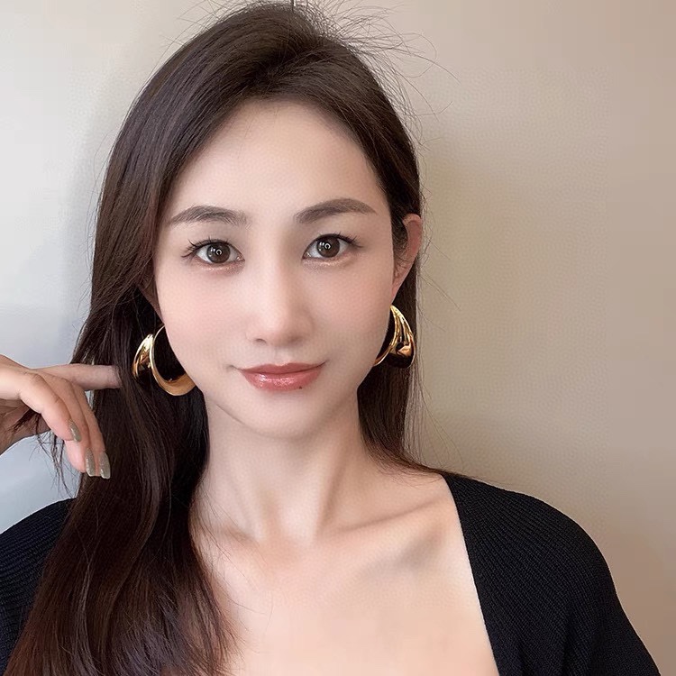 YYE095 ysl hoop earrings - ccjewelryacc