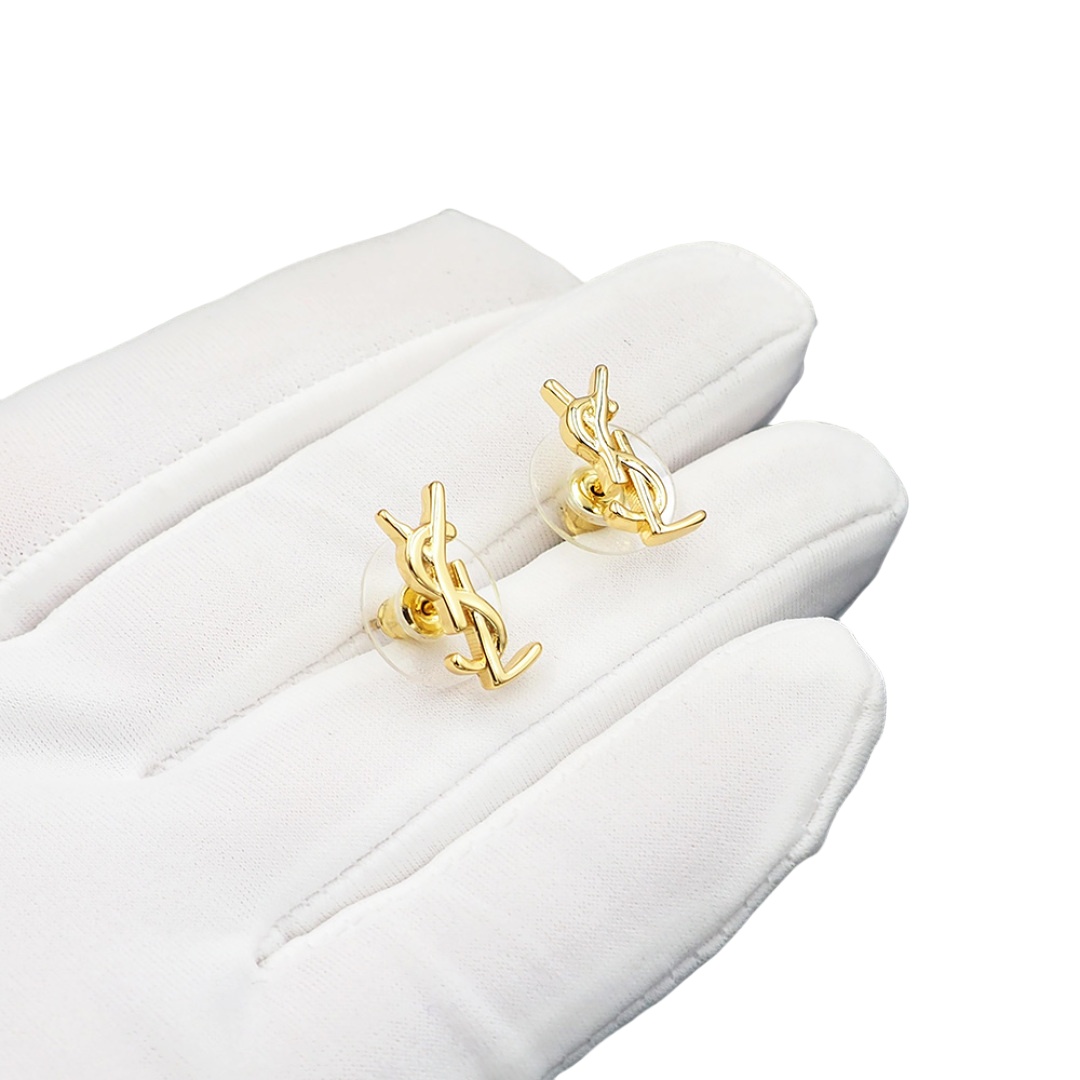 YYE092 CASSANDRE stud earring in gold plated - ccjewelryacc